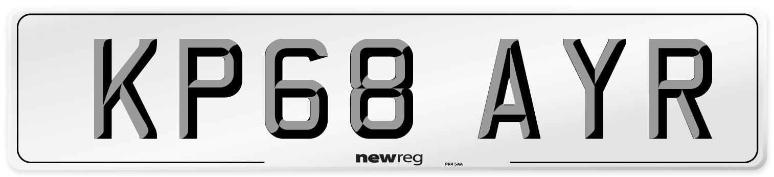 KP68 AYR Number Plate from New Reg